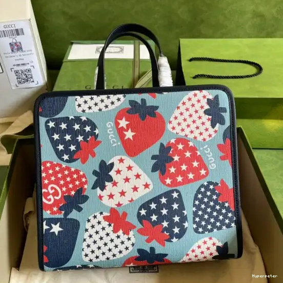 Hyper Peter GUCCI star bag strawberry Children's tote 0612